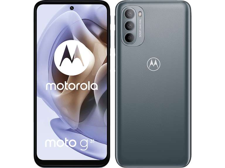 Motorola Moto G31, Android, 6.43 Zoll, 2400x1080 OLED, 4GB/64GB, 5000 mAh, mineral grey inkl. Versand bei Mediamarkt u. Mediamarkt ebay