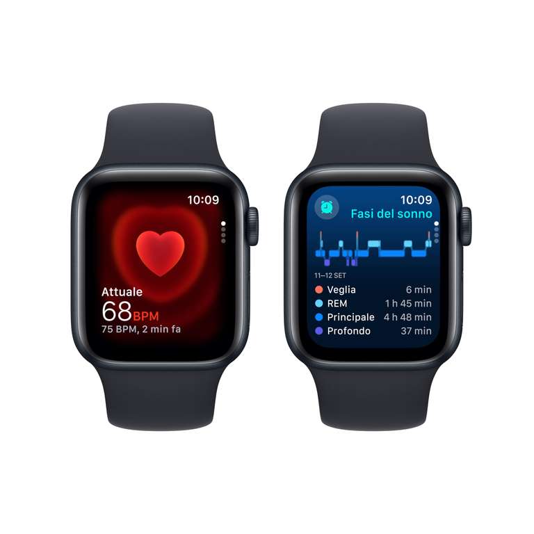 Apple Watch SE 2022 (GPS) 40mm Mitternacht mit Sportarmband S/M Mitternacht