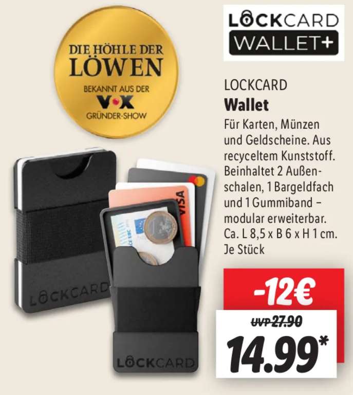 LOCKCARD Wallet ab Donnerstag bei Lidl