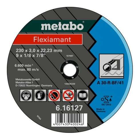 25x Metabo Flexiamant 180x3,0x22,23 Stahl, Trennscheibe Winkelschleifer flex @contorion Werkzeug