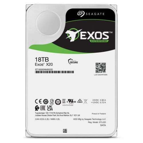 Seagate Exos X20 18 TB Festplatte HDD für Server NAS etc.