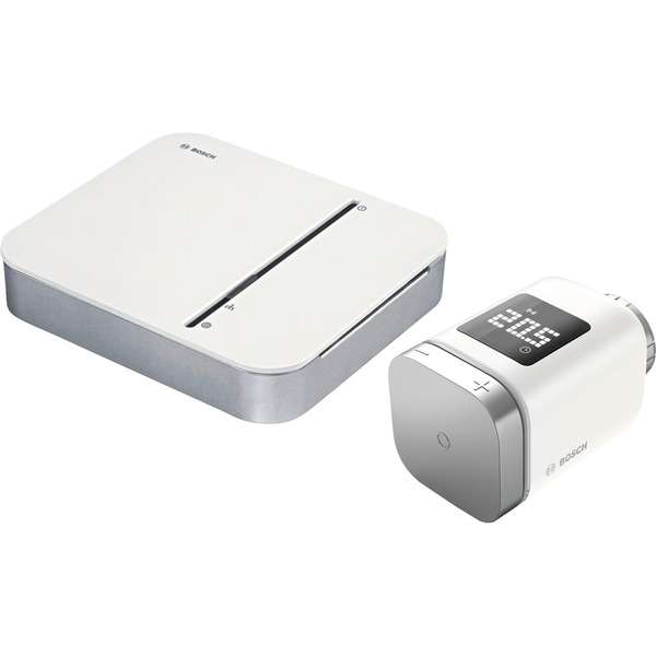 Bundle: Bosch Smart Home Controller (WLAN, LAN) + Heizkörper-Thermostat II (ZigBee, Display, Betrieb per 2x AA)