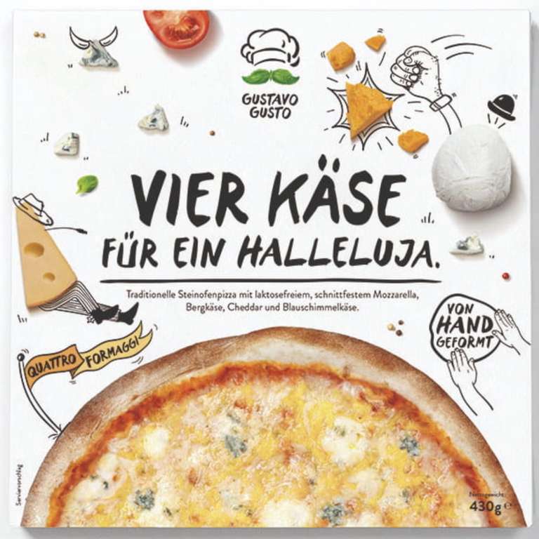 [Zimmermann] Gustavo Gusto Pizza Vier Käse (1,99€/430g)