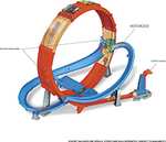 Hot Wheels HCB00 - Riesen Looping Crash Trackset mit ca. 70 cm breitem Looping und 1 Fahrzeug, Spielzeug Autorennbahn ab 5 Jahren