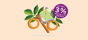 Nachhaltiges Tagesgeld mit 3,0% *NEU* bis 100.000€ bei der Umweltbank für Neu- und Bestandskund*innen + KwK-Programm