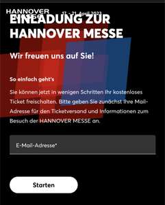 Hannover Messe 2023. Kostenloses Ticket. DAUERTICKET für 17. -21.4.2023
