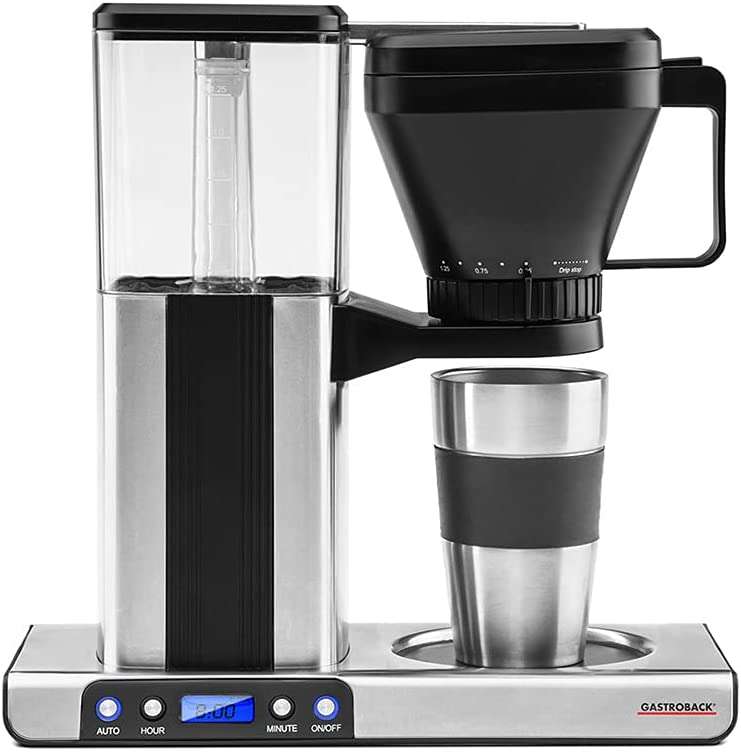 GASTROBACK Design Brew Advanced Filterkaffeemaschine | 1,25 Liter innerhalb von 6 Minuten | Einzeltassenfunktion für To-Go Becher [Ebay]