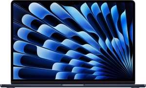 Apple MacBook Air 15" M2 24/512GB in Midnight | 15.3“, 2880x1864, 16:10, IPS, 500nits | 10 Core GPU | 2x TB 3 | lüfterlos | 66.5Wh | 1.51kg