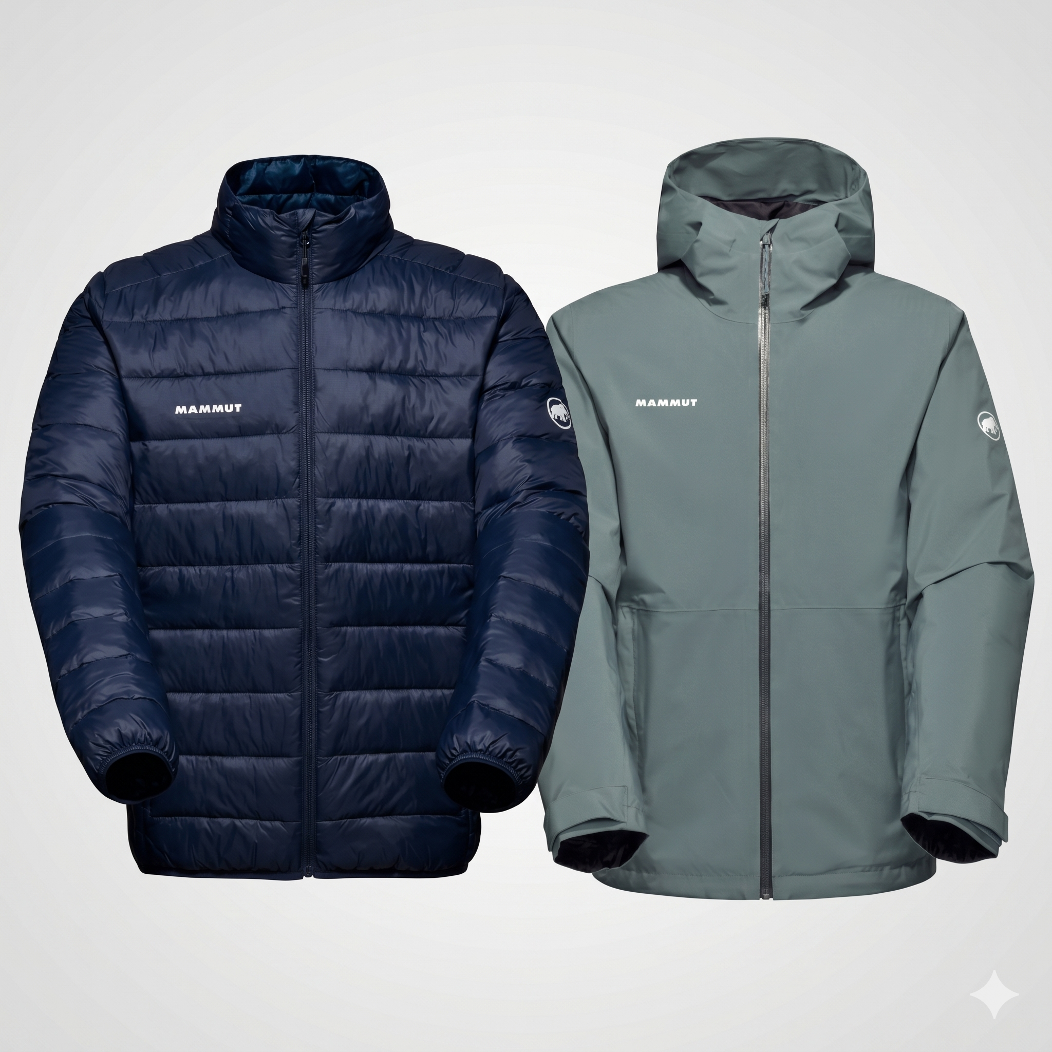 Mammut HS Thermo Hooded Jacket • strata • S - XXL / Mammut Crag Insulation Jacket • marine/schwarz • S - L