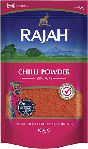 [PRIME/Sparabo/Coupon] Rajah Chilipulver – Chilipulver zum Würzen und Kochen – 1 x 100 g