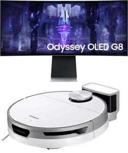 Samsung Odyssey OLED G8 Gaming Monitor + Jet Bot Saugroboter (34", 3440x1440, QD-OLED, 1800R, 175Hz, USB-C DP & 65W PD, höhenverstellbar)