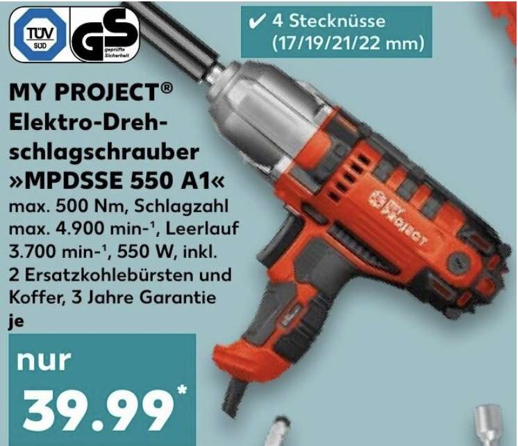 [Kaufland] My Project Elektro-Drehschlagschrauber MPDSSE 550 A1