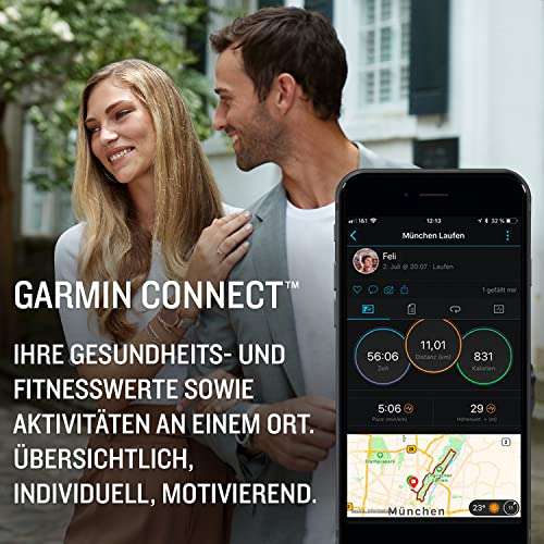 [Amazon] Garmin vívomove 3 – stilvolle Hybrid-Smartwatch mit analogen Zeigern & OLED-Display, Sport-Apps und Fitness-/Gesundheitsdaten