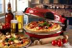 [Prime Day] Ariete Forno Pizzaofen 919, 4-Minuten-Pizza, Pizzaofen mit 5 Garstufen, Max. Temperatur 400°C, 1200W, Rot