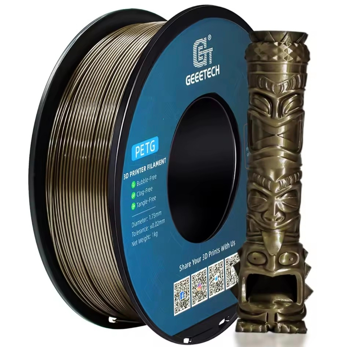 4,31 €/kg GEEETECH Metallic PETG verschiedene Farben – 3D Druck Filament | Münzdeal | Dollarumstellung