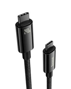[Prime] Baseus USB-C auf USB-C Kabel, PD 3.1, 1m, 240W, Schnellladekabel (2m für 10,10 €)