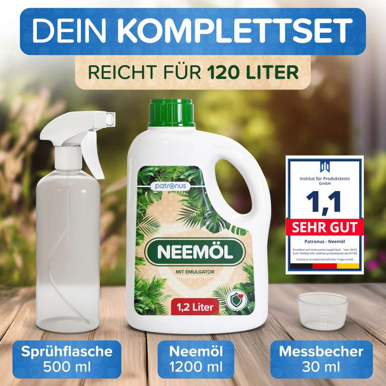 Neem-l: natrliche Schdlingsbekmpfung fr Gartenpflanzen  120L,  Prime-Abo, bei Amazon
