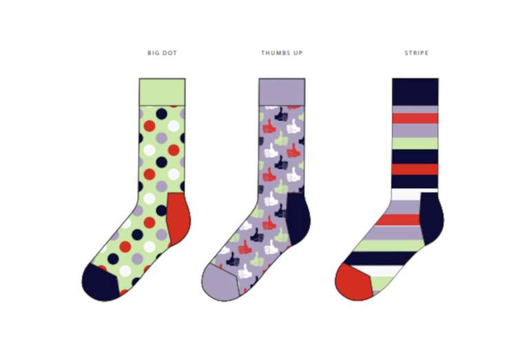 12 Paar Happy Socks Baumwoll-Socken | bunt gemusterte Alltags-Strümpfe in Geschenk-Box, 4x3er Pack
