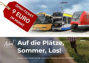 Der ULTIMATIVE 9€-ÖPNV-Ticket-Travel-Hack in Kombination mit der Achat Hotel Sommer Flatrate workation
