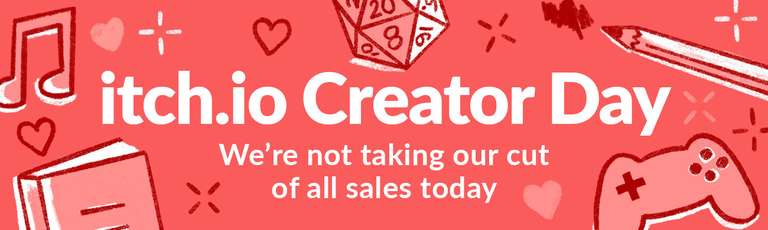 itch.io Creator Day - alle Umsätze gehen komplett an die Creator und kostenlose Spiele