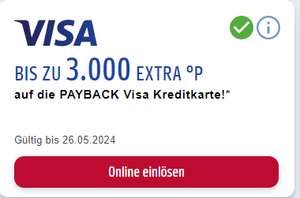 Visa Kreditkarte Bis zu 3000 extra Punkte Payback. ( personalisiert ? )