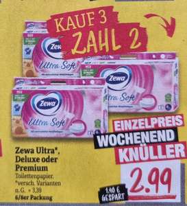 [NP Märkte] 3x Zewa Ultra Soft, Deluxe oder Premium Toilettenpapier - 1,99€ je Packung