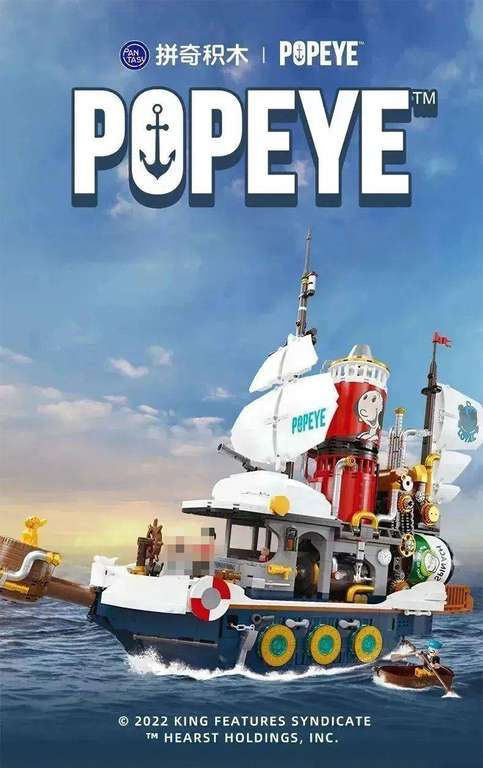 [Klemmbausteine] Pantasy Popeye Steam Boat (86402) für 87,77 Euro (ca. 2.500 Klemmbausteine) [Barweer.com - Versand aus Europa]