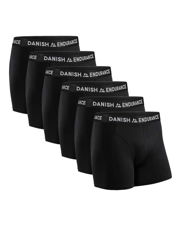 DANISH ENDURANCE 6er Pack Boxershorts Herren, Weiche Baumwolle, Unterhosen Männer mit Stretch, Bequem & Ohne Zettel