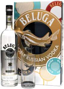 Beluga Noble Russian Vodka 40% vol. 700ml mit Longdrinkglas Geschenkpackung [MBW 30€]