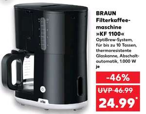 (Lokal) BRAUN Filterkaffeemaschine KF1100 Kaufland