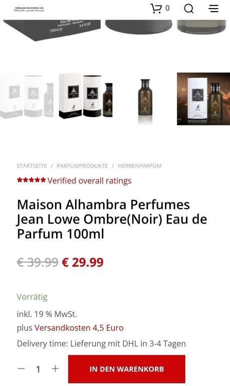 Maison Alhambra Jean Lowe Ombre (Noir) Eau de Parfum (100ml)[Lattafa]