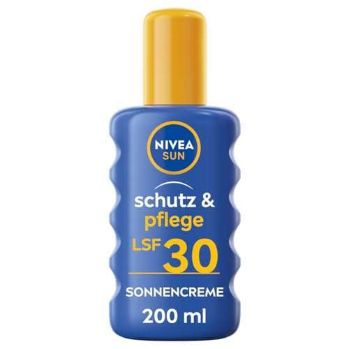 [Amazon Prime] NIVEA SUN Schutz & Pflege Sonnenspray LSF 30 | 200 ml | Sonnencreme Spray für nur 5,40 € | Stiftung Warentest SEHR GUT 1,5