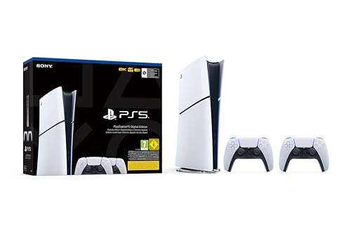 [Amazon.es] Sony PlayStation 5 Slim Konsole Digital Edition - 1TB inkl. 2 Controller weiß