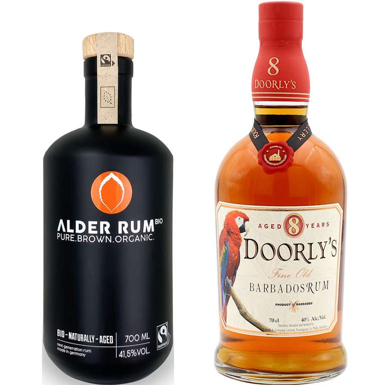 Rum-Tequila-Übersicht 15: Dealclub-Dauerdeal und Berlin-Bottle-Sale, z.B. Alder Rum Brown für 25,89€, Doorly's 8 für 28,89€ inkl. Versand