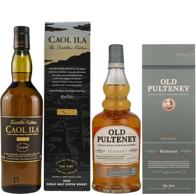 Whisky-Übersicht 214: z.B. Caol Ila Distillers Edition 2021 für 58,90€, Old Pulteney Huddart Highland Single Malt für 37,90€ inkl. Versand