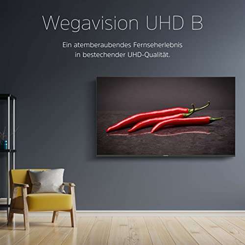[Amazon] 55 Zoll TV Nordmende Wegavision UHD55B (139,7 cm, drehbarer Mittelfuß, WLAN, Apps, HD+, PVR, 3X HDMI, 2X USB, HDR10)