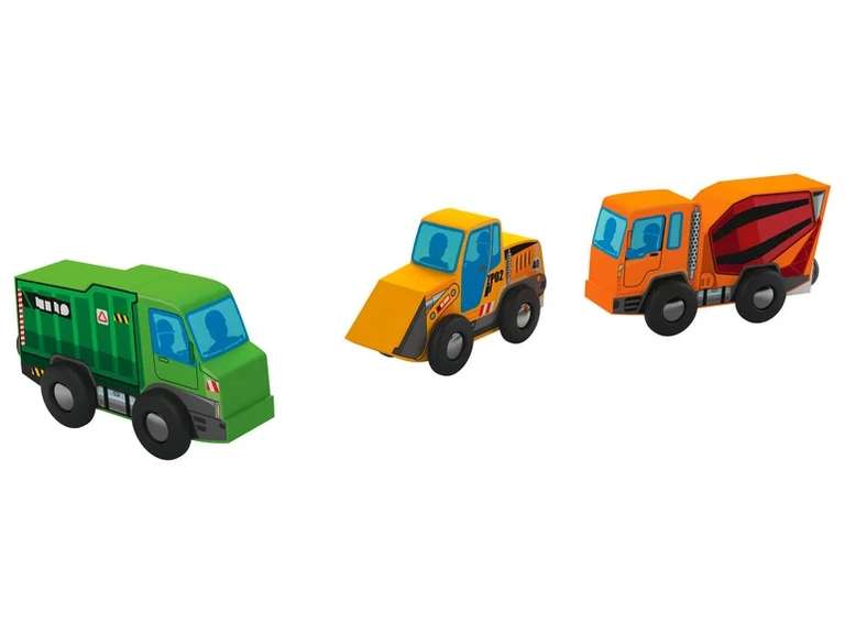 [LIDL Online] Playtive Holz Fahrzeug-Sets, 9-teilig, Modell 2021 (je 3-teiliges Set 1,99€)