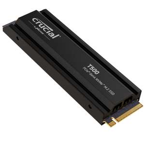 Crucial T500 2TB Gen4 NVMe SSD mit Kühlkörper,7400 MB/s, PS5 + 1mo Adobe Cloud