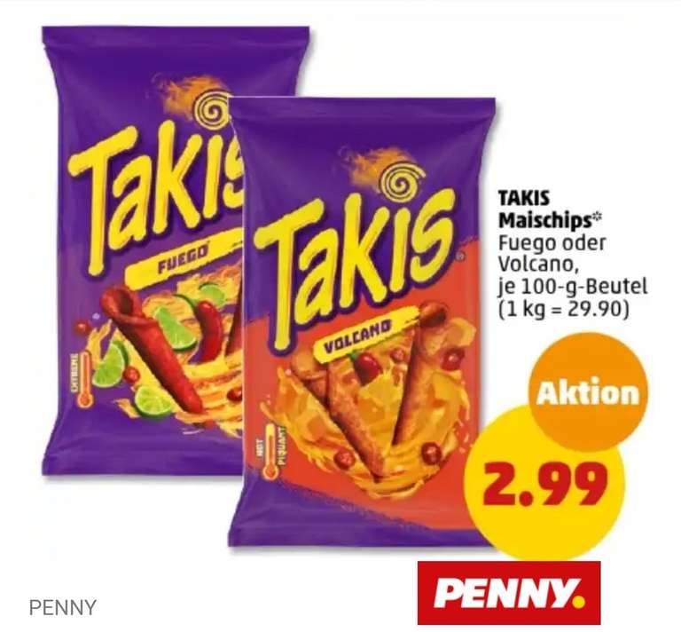 Takis bei Penny - Fuego oder Volcano 100g