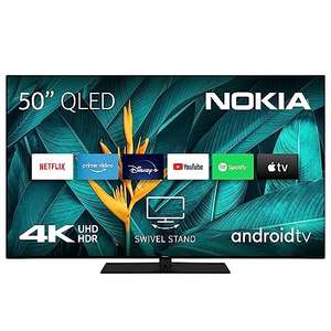 Nokia 50 Zoll QLED 4K UHD TV Smart Android TV (WLAN, Triple Tuner DVB-C/S2/T2, Android 9.0 Google Assistant