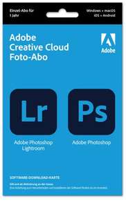 Prime Day 2023 | Adobe Creative Cloud Fotografie | Photoshop & Lightroom 1 Jahr | PC/Mac | Download