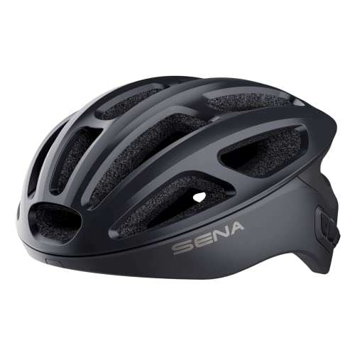 Sena R1 Smarter Helm mit Bluetooth Freisprechfunktion und Intercom ( Größe M - 55-59cm Kopfumfang ) in schwarz matt