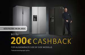 HAIER Cashback Aktion - Bis zu 200€ auf ausgewählte Side-by-Side Kühlschränke* - Aktionszeitraum 01.02. - 30.04.2023