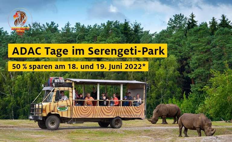 50% reduzierte Eintritt für ADAC Clubkartenbesitzer im Safaripark Hodenhagen