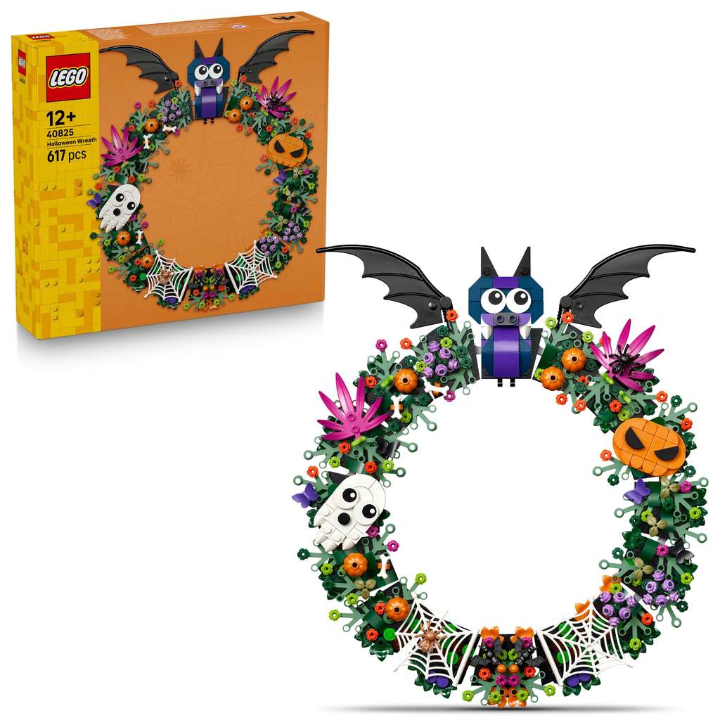 LEGO Halloweenkranz 40825 (617 Teile, Wanddeko mit Fledermaus & Gespenstern) für 24,69 € bei Amazon