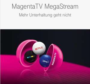 24 M. Magenta TV MegaStream eff. 15 €/Monat - Netflix Standard, Disney+ Standard und RTL+ Premium inklusive