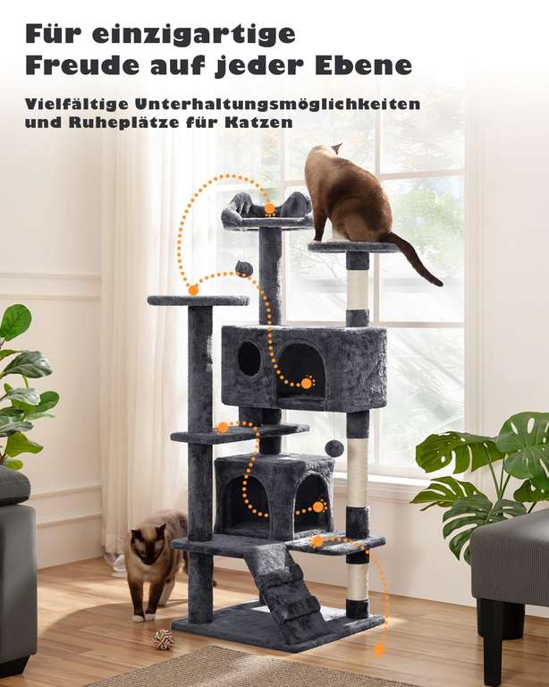 Yaheetech Kratzbaum Gro 139 cm  mehrstckig, stabil, Prime at Amazon |  mydealz