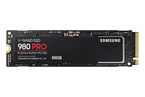 Samsung SSD 980 PRO 500GB (M.2, PCIe 4.0, TLC, R6900/W5000, 512MB LPDDR4-Cache,300TBW / 5J Garantie, PS5 kompatibel)