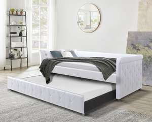 [Norma24] Happy Home 2 in 1 Funktionsbett mit Stauraum / Zusatzbett 90x200 cm weiß