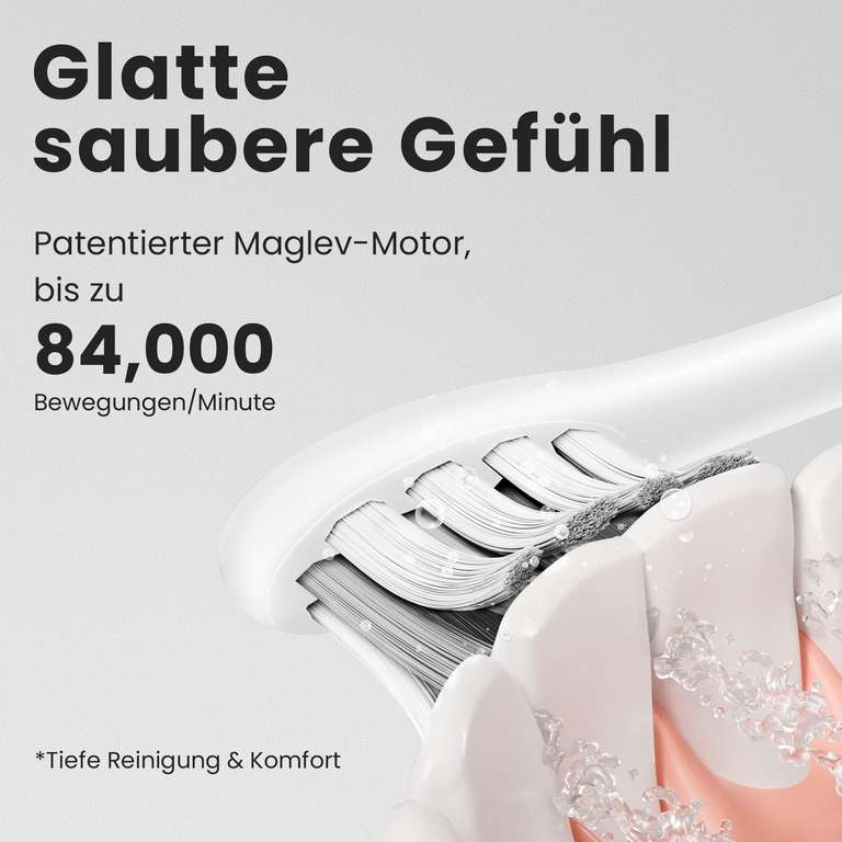 Oclean X Pro Elite Elektrische Zahnbürste + 6 Bürstenköpfe & Reiseetui, Schallzahnbürste mit Farbdisplay, 35 Tage Akkulaufzeit (Amazon)